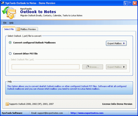 Convert Outlook PST Lotus Notes 7.0